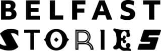 Belfast Stories logo - black writing on a white background.
