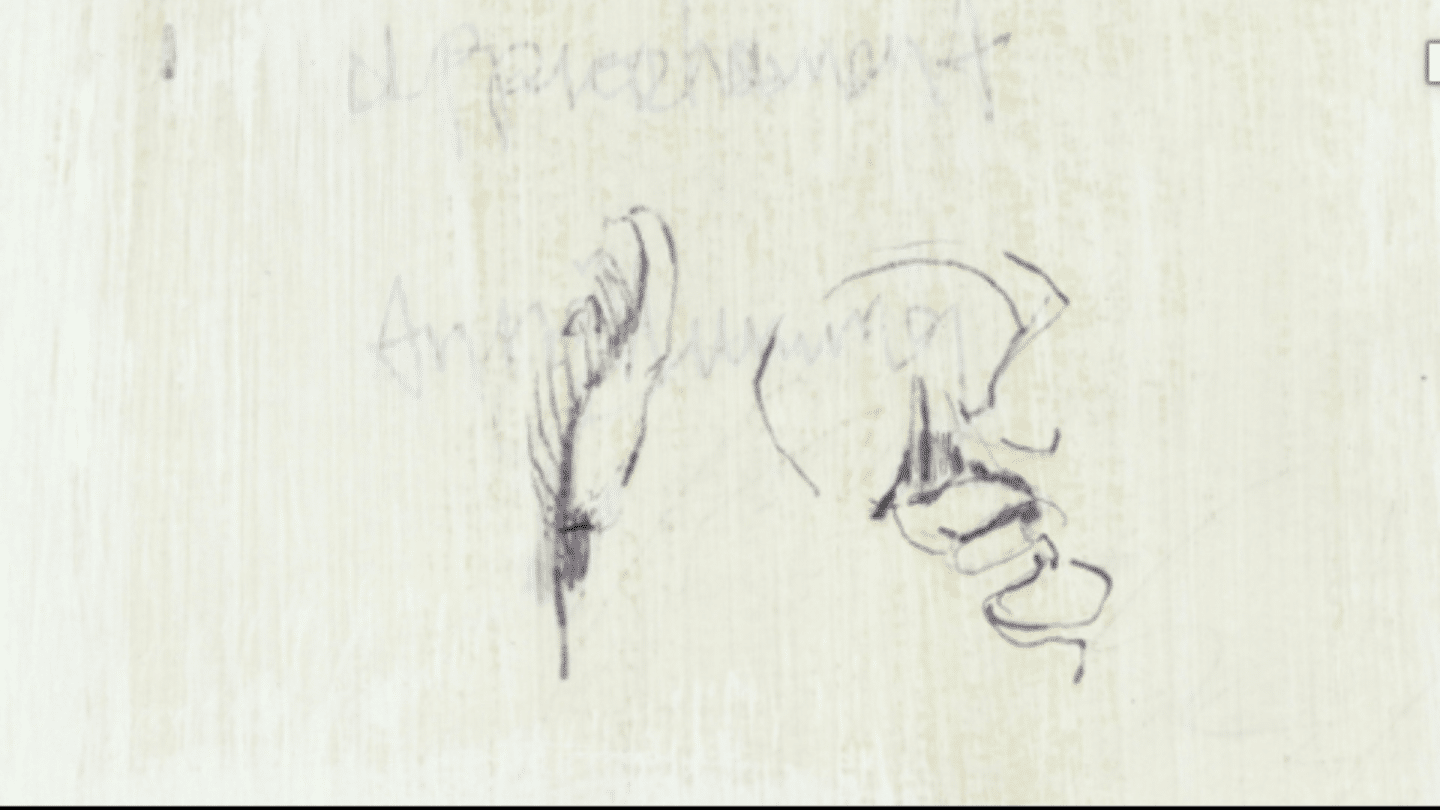 A segment of work by the artist Doris Rohr