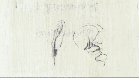 A segment of work by the artist Doris Rohr