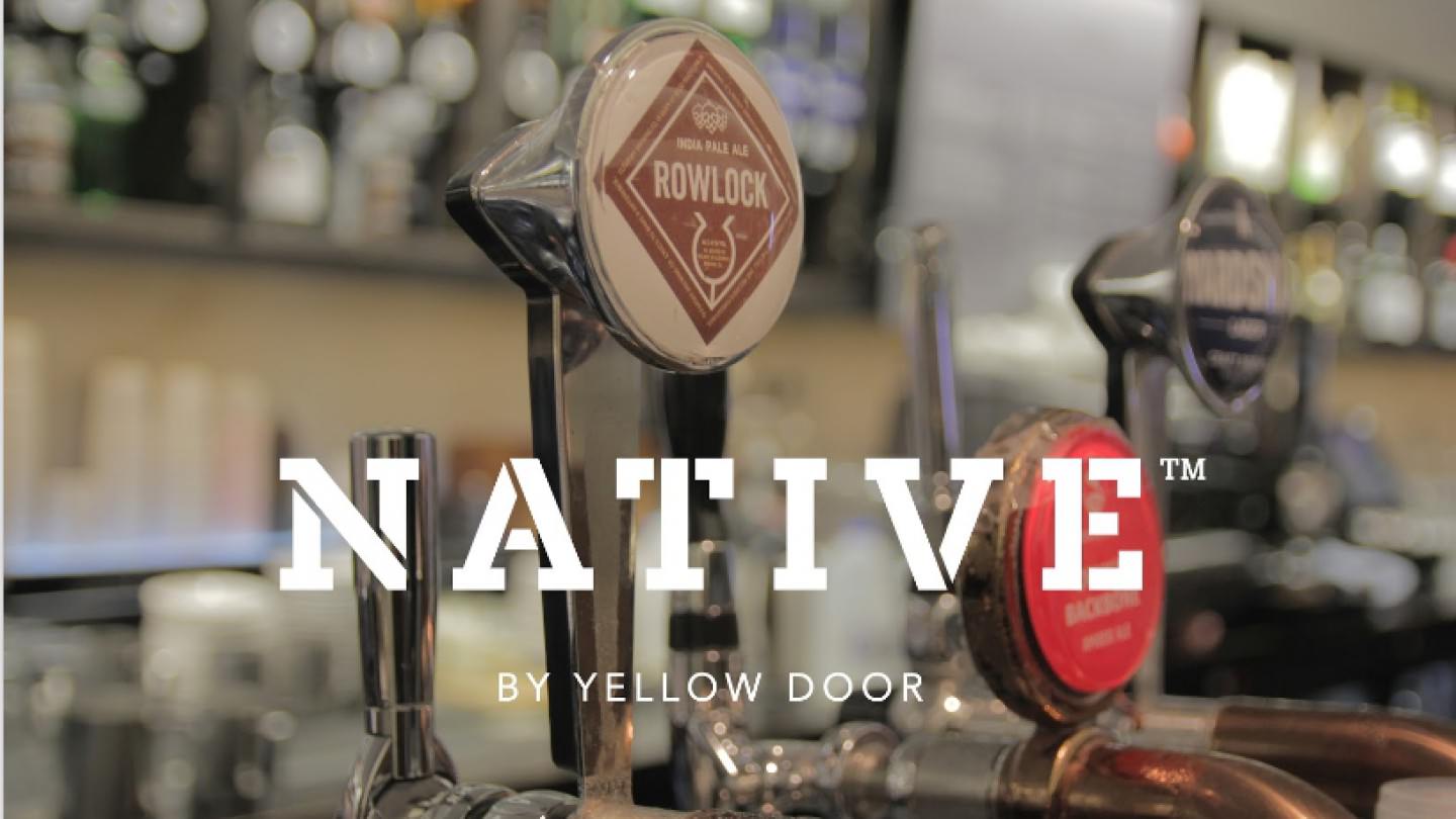 native by yellow door